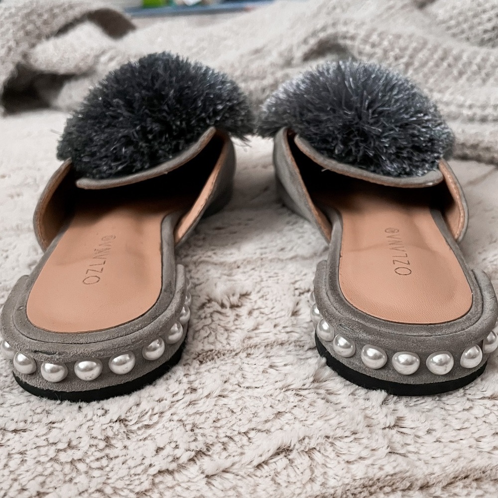 OZLANA Fur Pom Pom Flats (Fashion House) - Picture 5 of 8